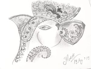 Ganesha Sketch by Mukti Roul